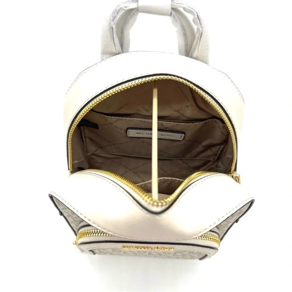 Michael Kors Jaycee Extra Small Convertible Zip Packet Backpack Cream/White - Picture 7 of 10